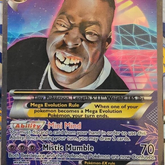 Beetlejuice Pokemon Card - Howard Stern show - Picture 8 of 8